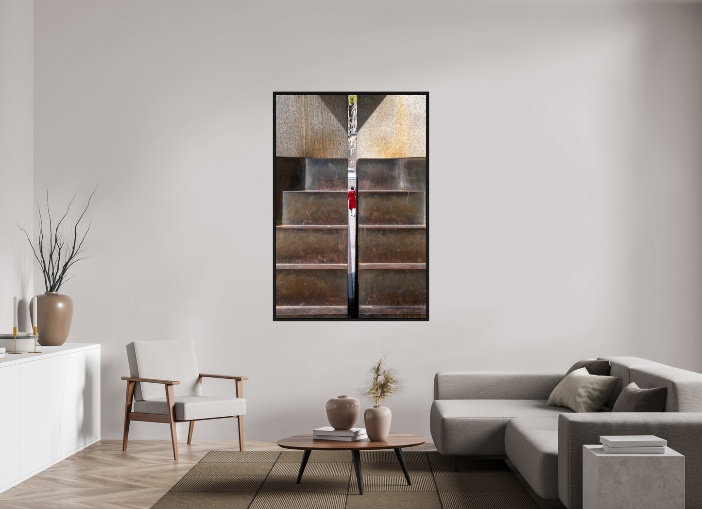 43 x 64″, Floater Frame In Between