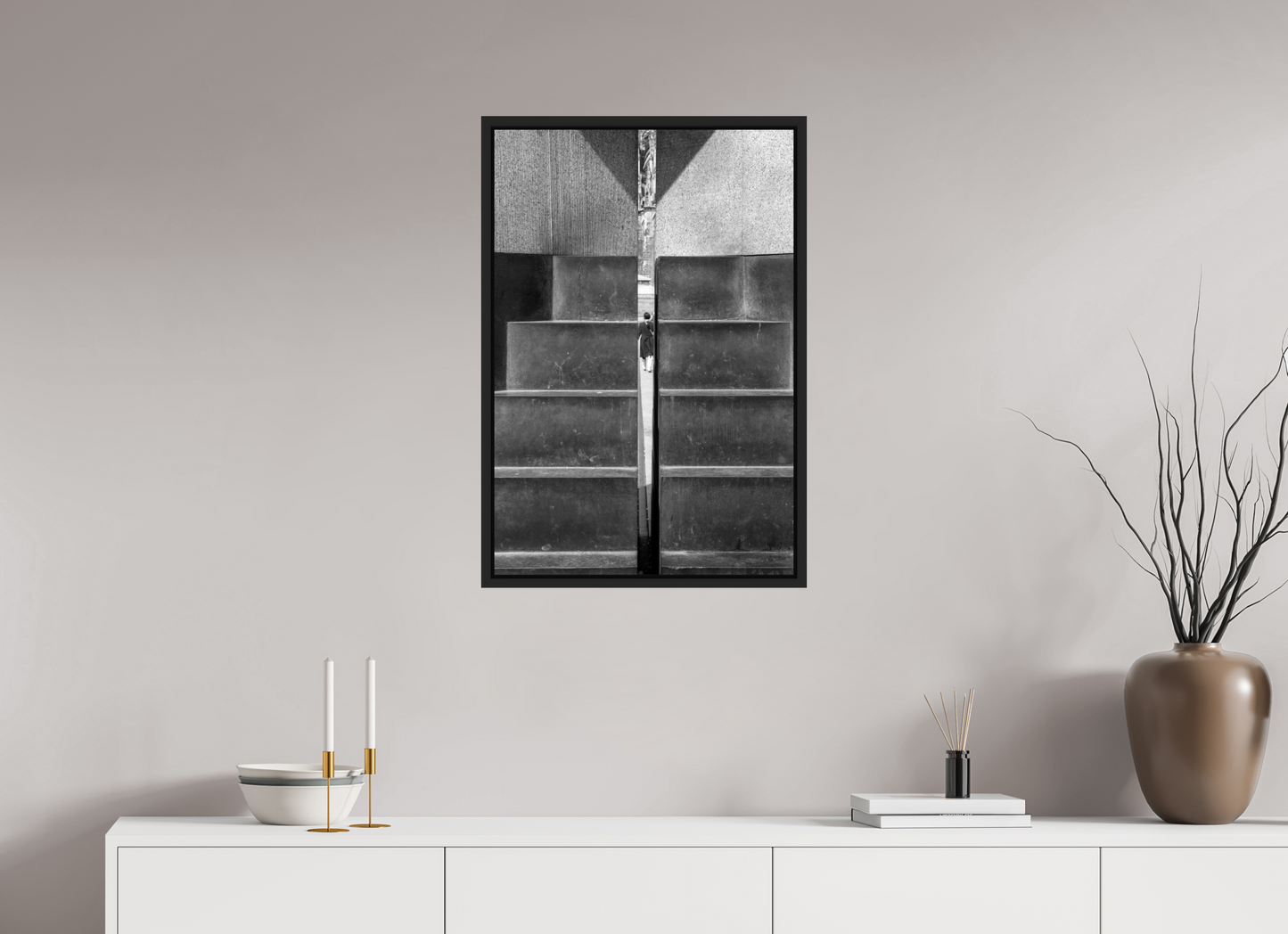 20 x 29.8″, B&W Paper In Between