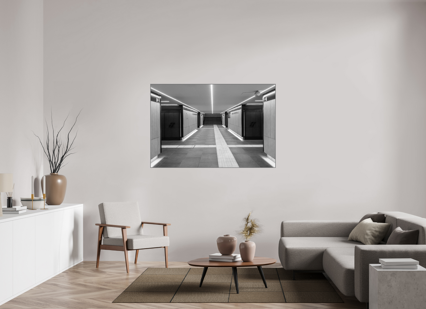 60 x 40″, Metal Print Acrylic Linear Station