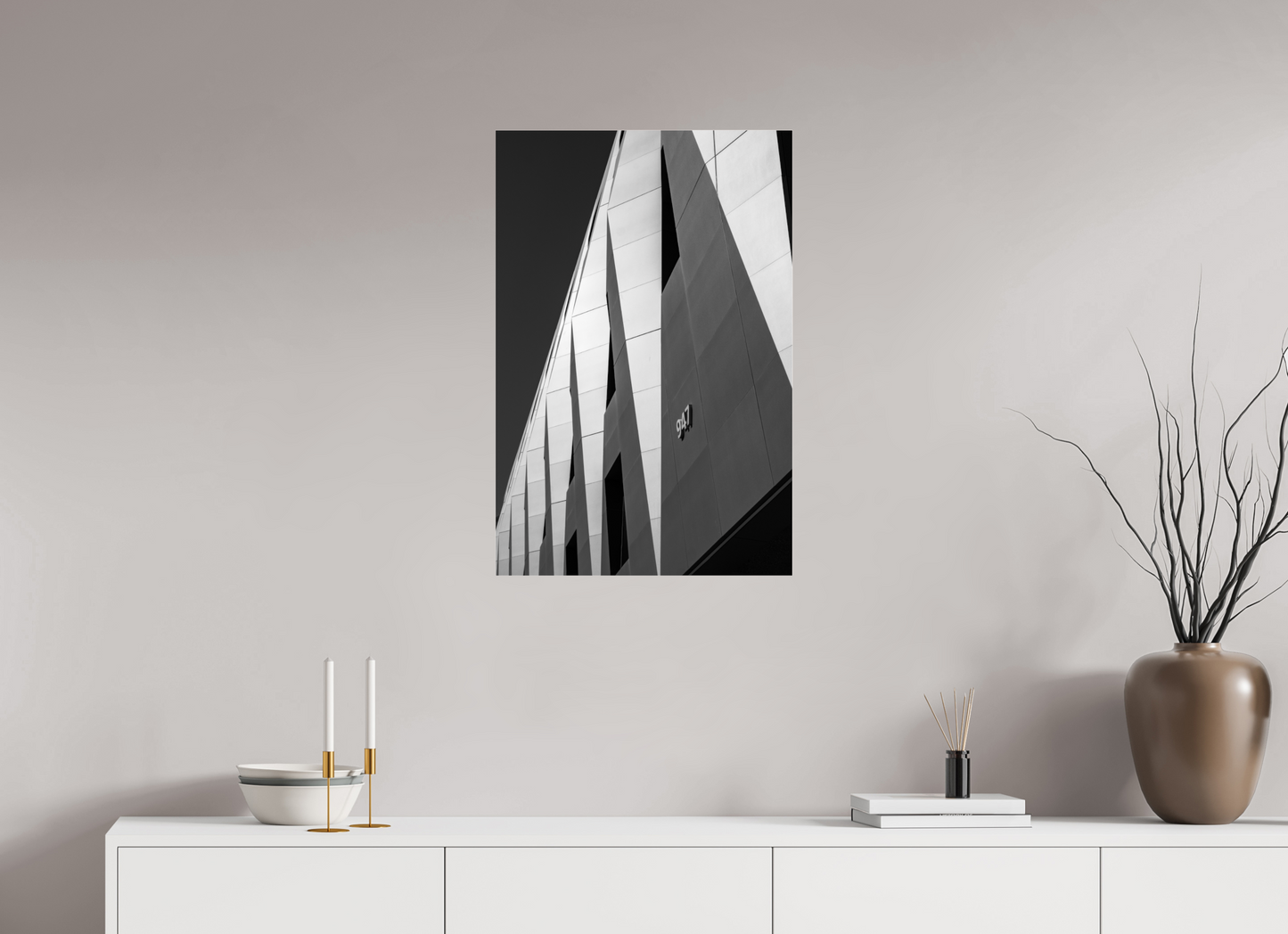 20 x 30″, Photo Print Under Acrylic Glass Triangles