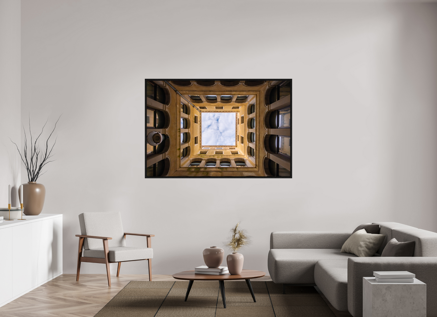 66 x 44″, Floater Frame Sky Light
