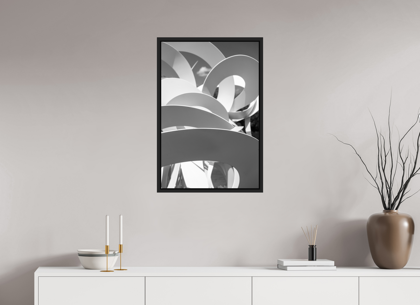 20 x 30″, B&W Paper Phoenix Street Art