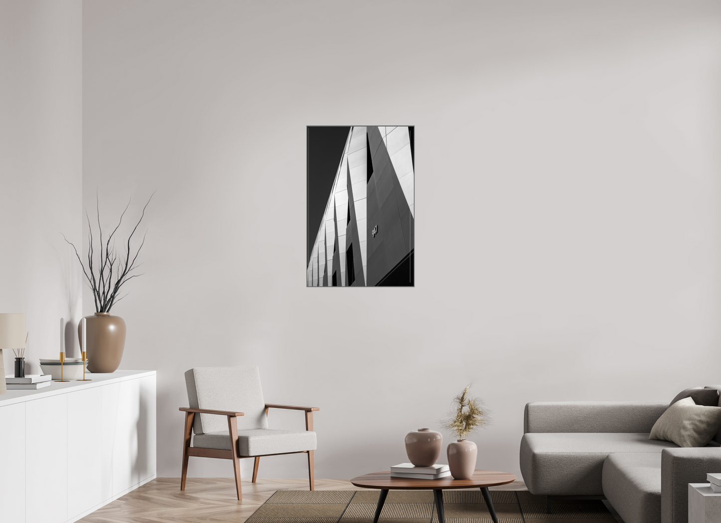 24 x 36″, Metal Print Acrylic Triangles