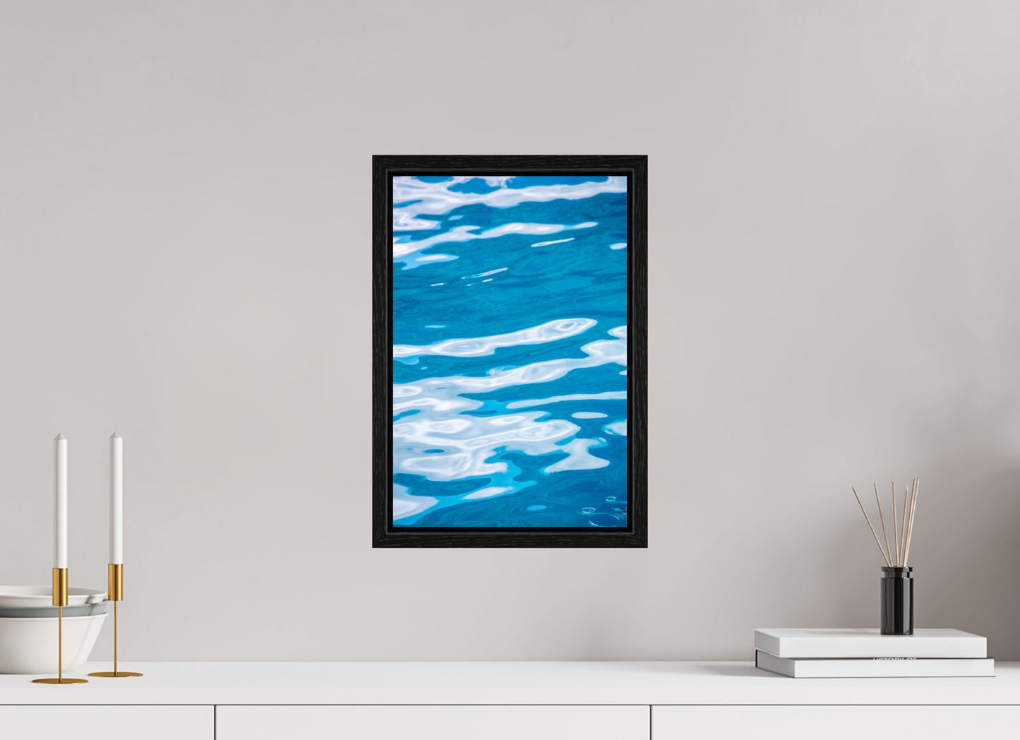 10 x 15″, Floater Frame Wavy Water