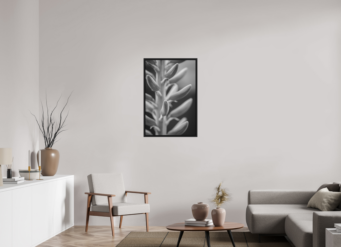 24 x 36″, B&W Paper Red Buds
