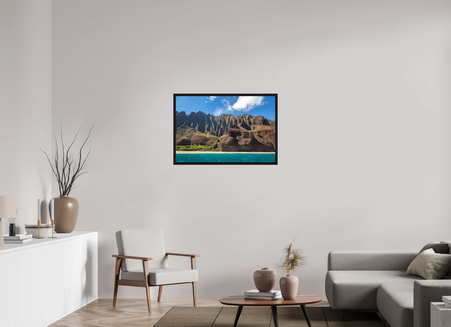 36 x 24″, Floater Frame Napali Coast
