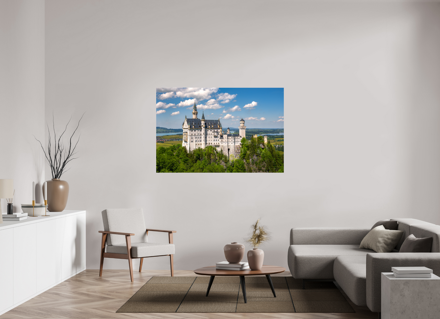 60 x 40″, Photo Print Under Acrylic Glass Neuschwanstein Castle