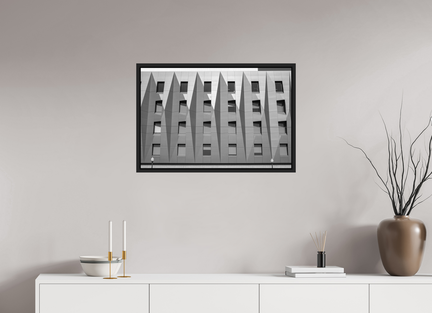30 x 20″, B&W Paper Windows & Color