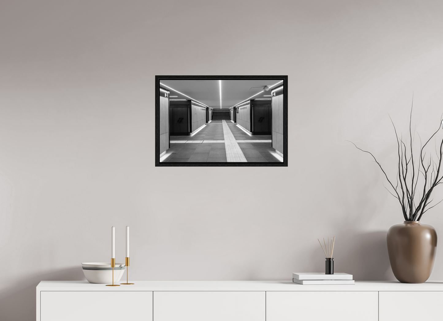 24 x 16″, Floater Frame Linear Station