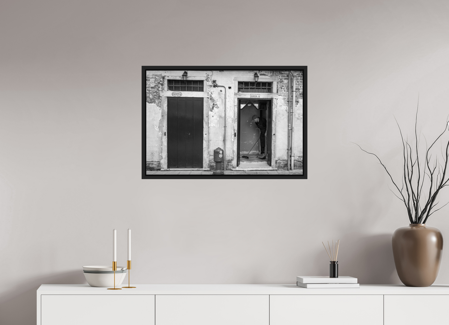 30 x 20″, B&W Paper Sweeping Moment