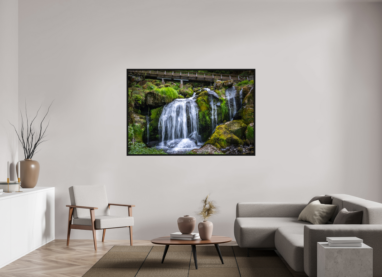 66 x 44″, Floater Frame Triberg Falls