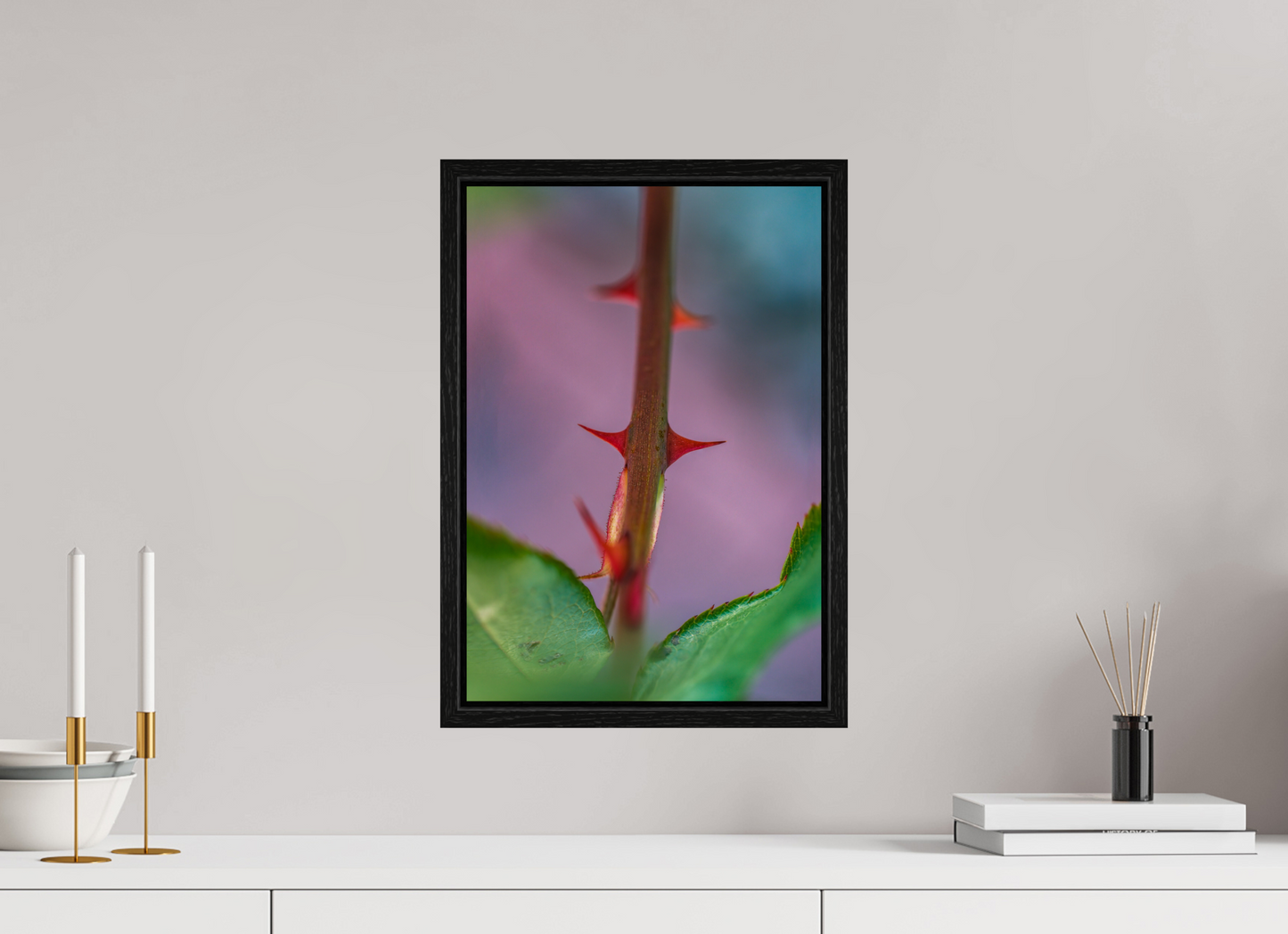 12 x 17.4″, Floater Frame Thorny One