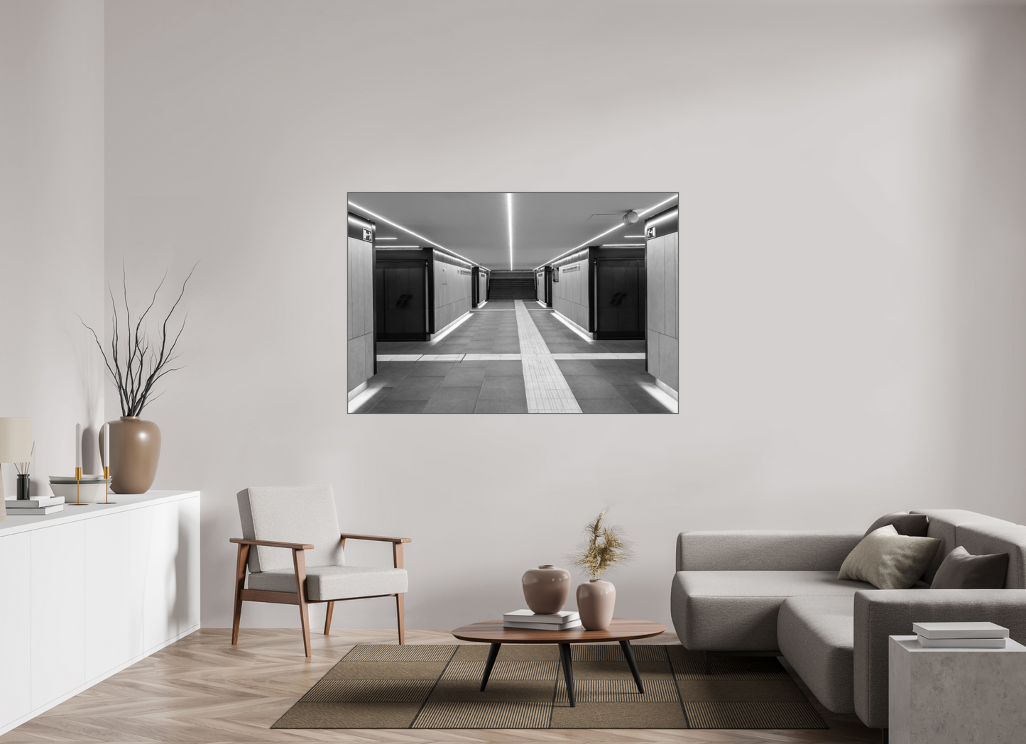 66 x 44″, Metal Print Acrylic Linear Station