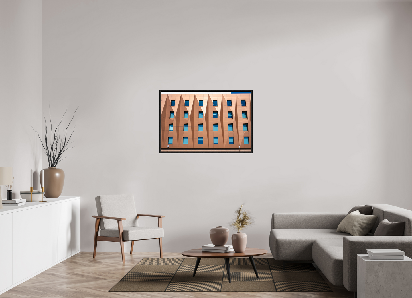 45 x 30″, Floater Frame Windows & Color
