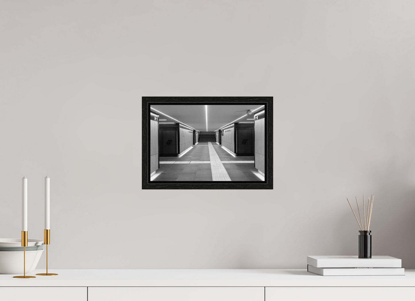 12 x 8″, Floater Frame Linear Station