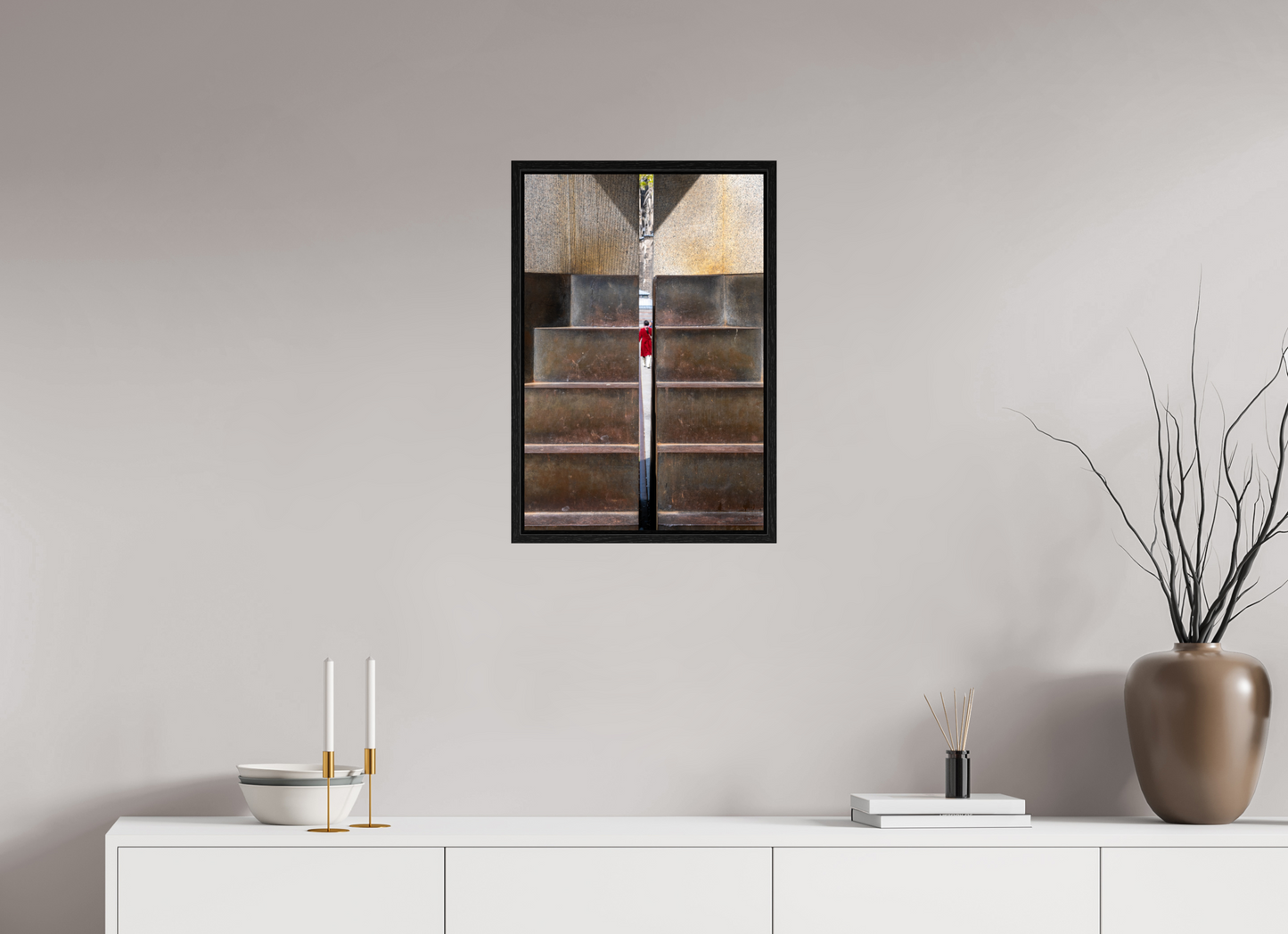16 x 23.8″, Floater Frame In Between