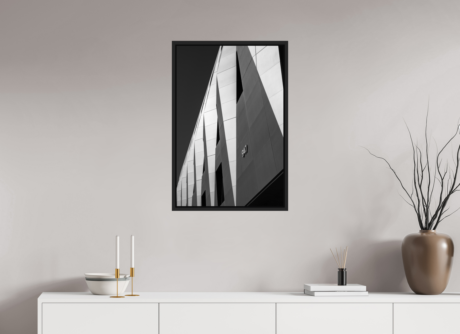 20 x 30″, B&W Paper Triangles