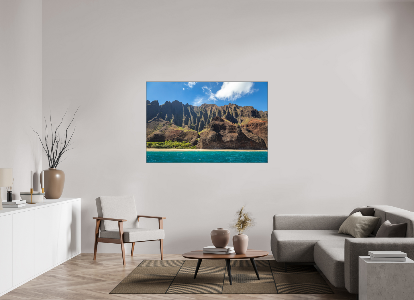 60 x 40″, Metal Print Acrylic Napali Coast
