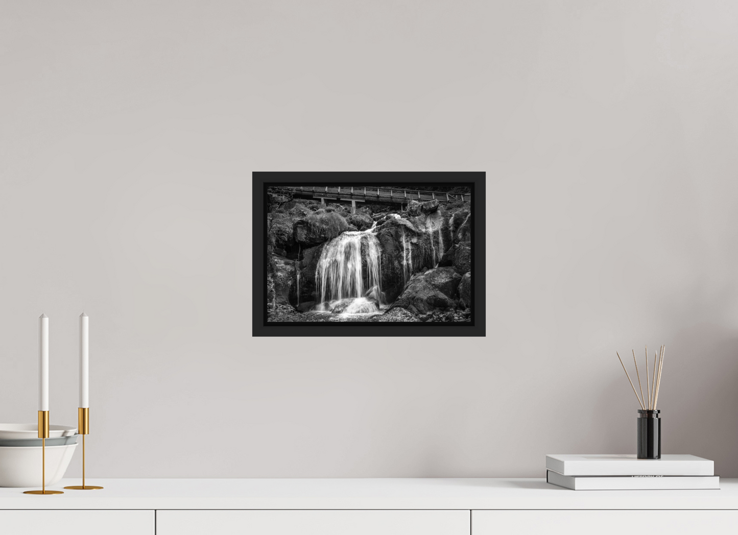 12 x 8″, B&W Paper Triberg Falls