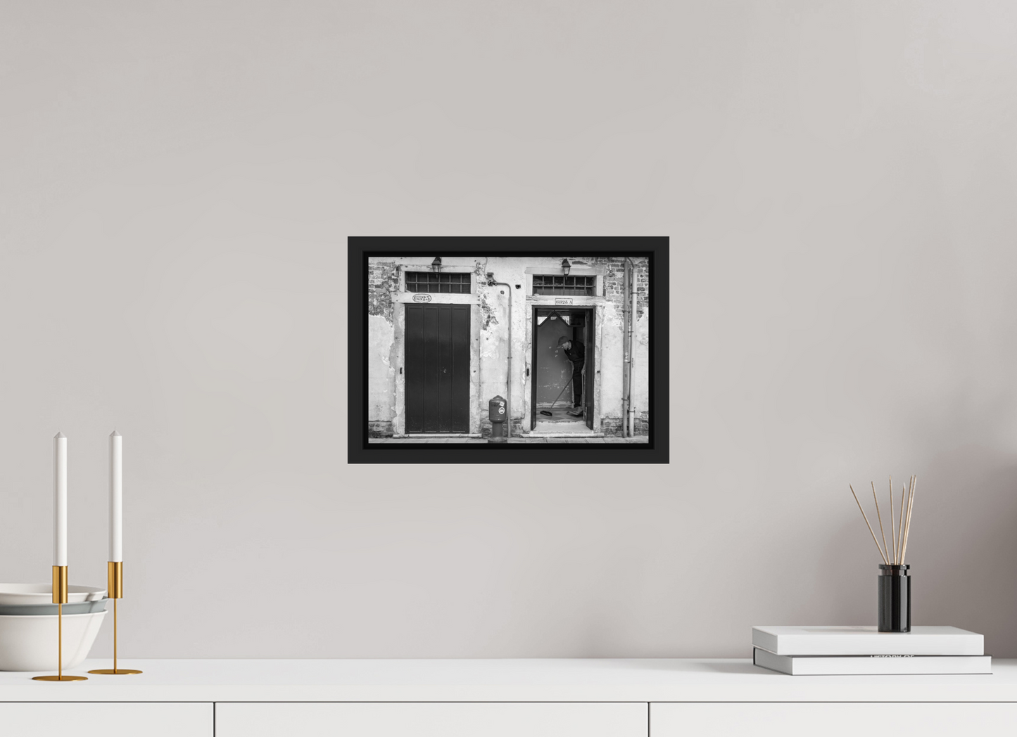 12 x 8″, B&W Paper Sweeping Moment