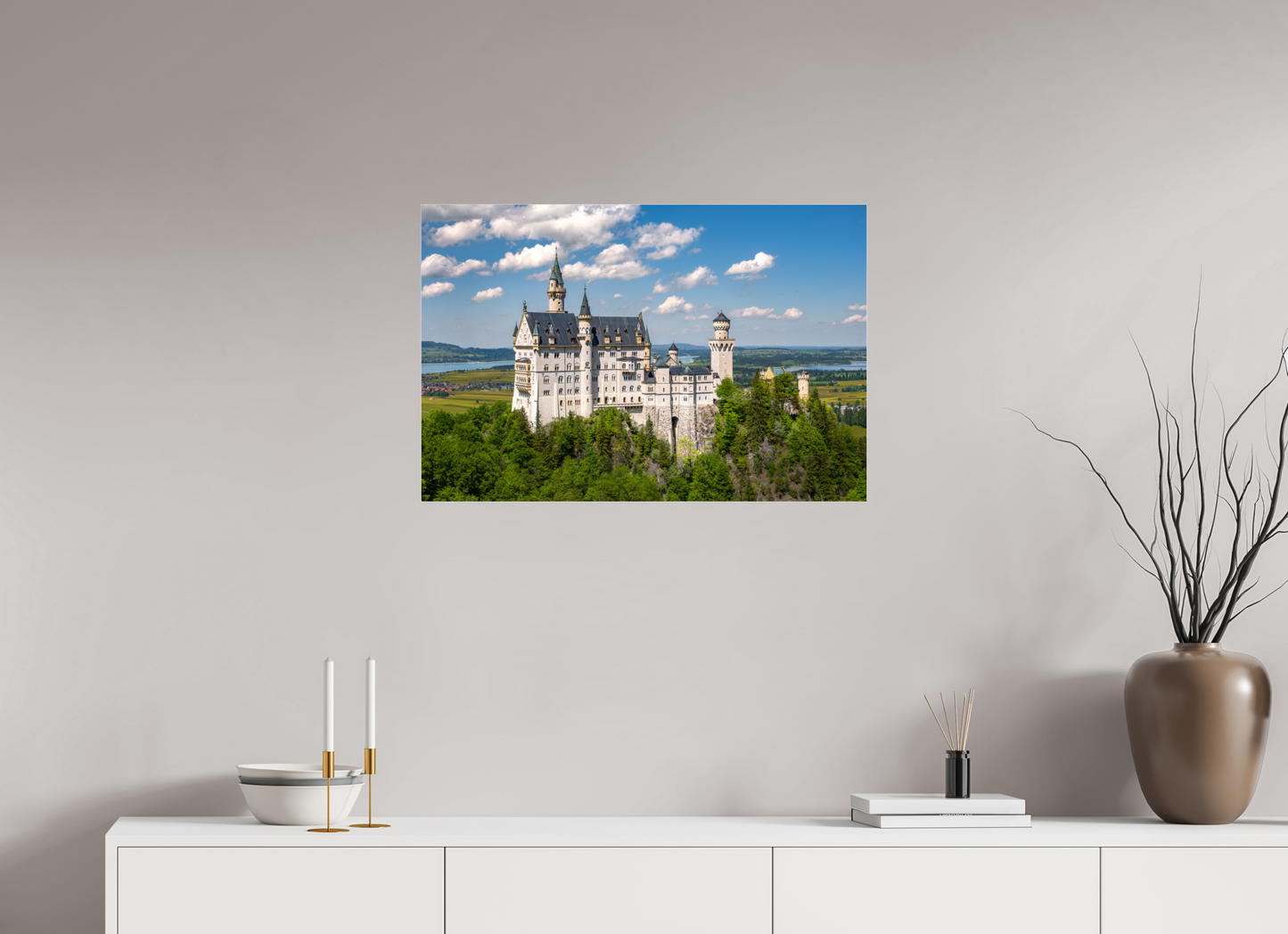 30 x 20″, Photo Print Under Acrylic Glass Neuschwanstein Castle