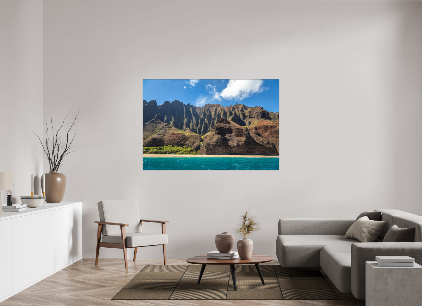 66 x 44″, Metal Print Acrylic Napali Coast