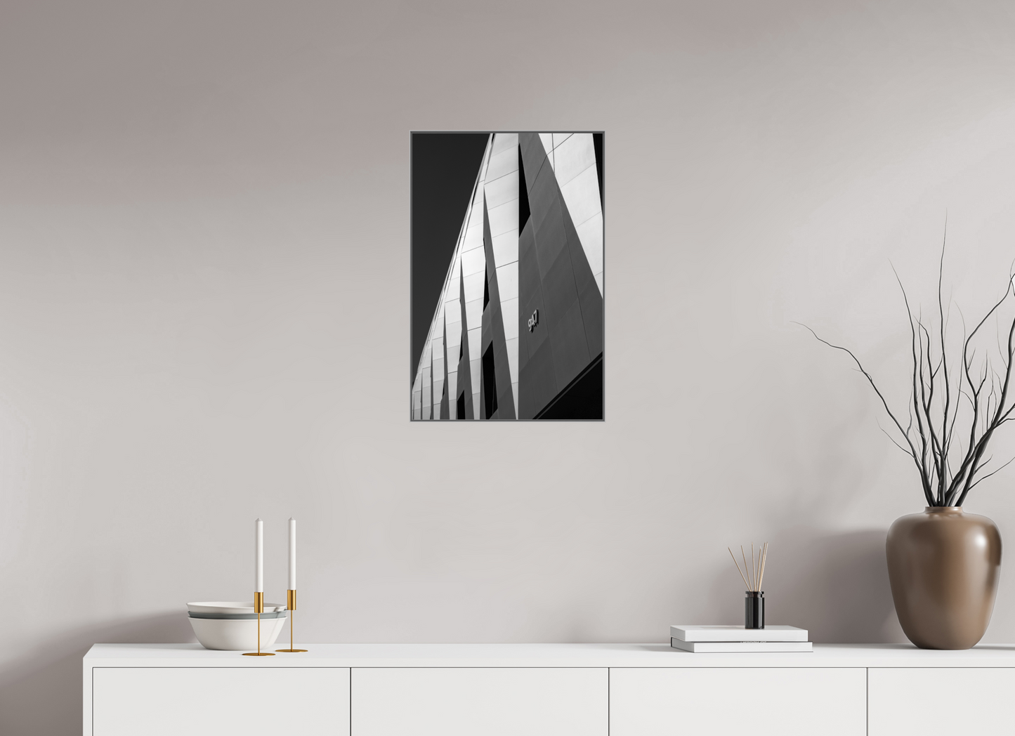 16 x 24″, Metal Print Acrylic Triangles