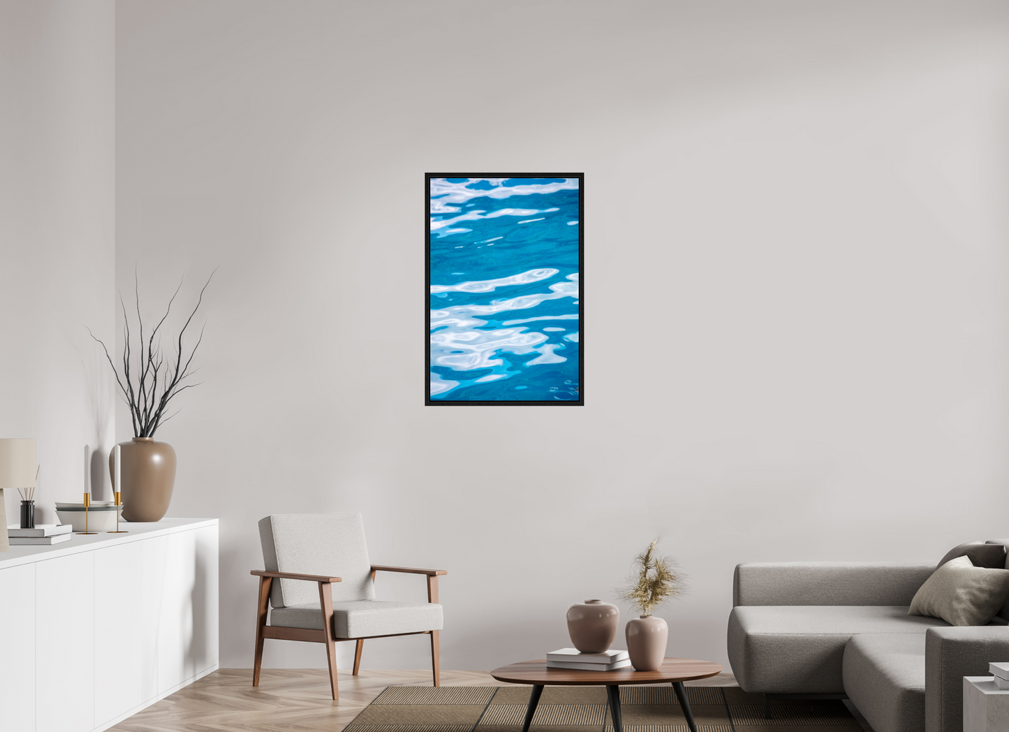 24 x 36″, Floater Frame Wavy Water