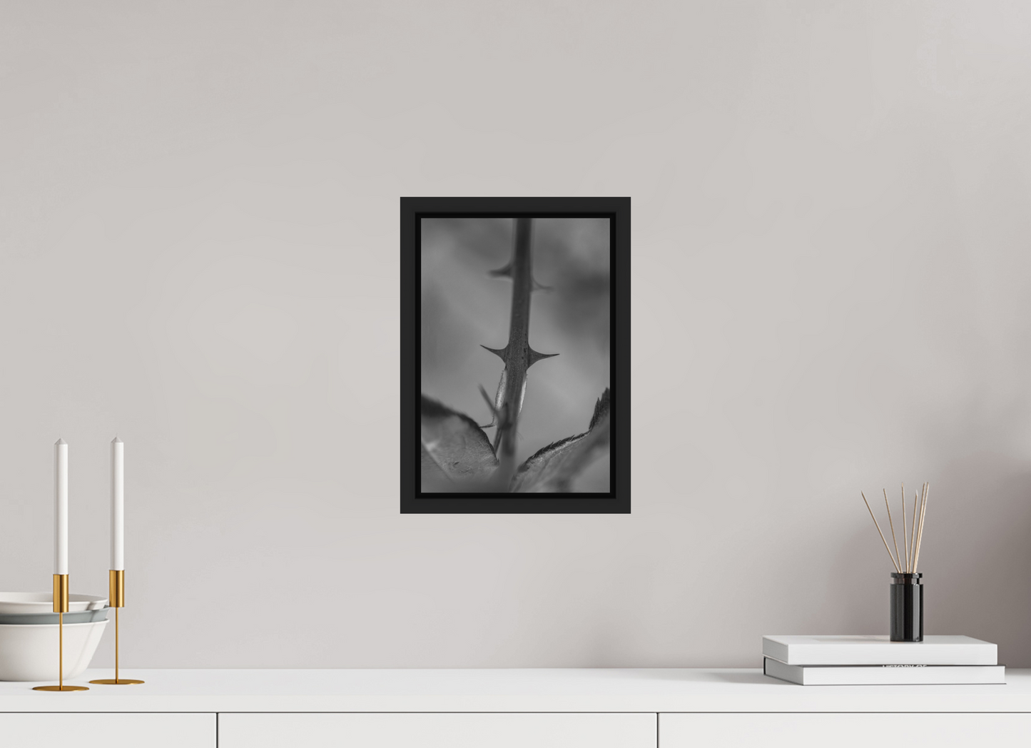 8 x 11.6″, B&W Paper Thorny One