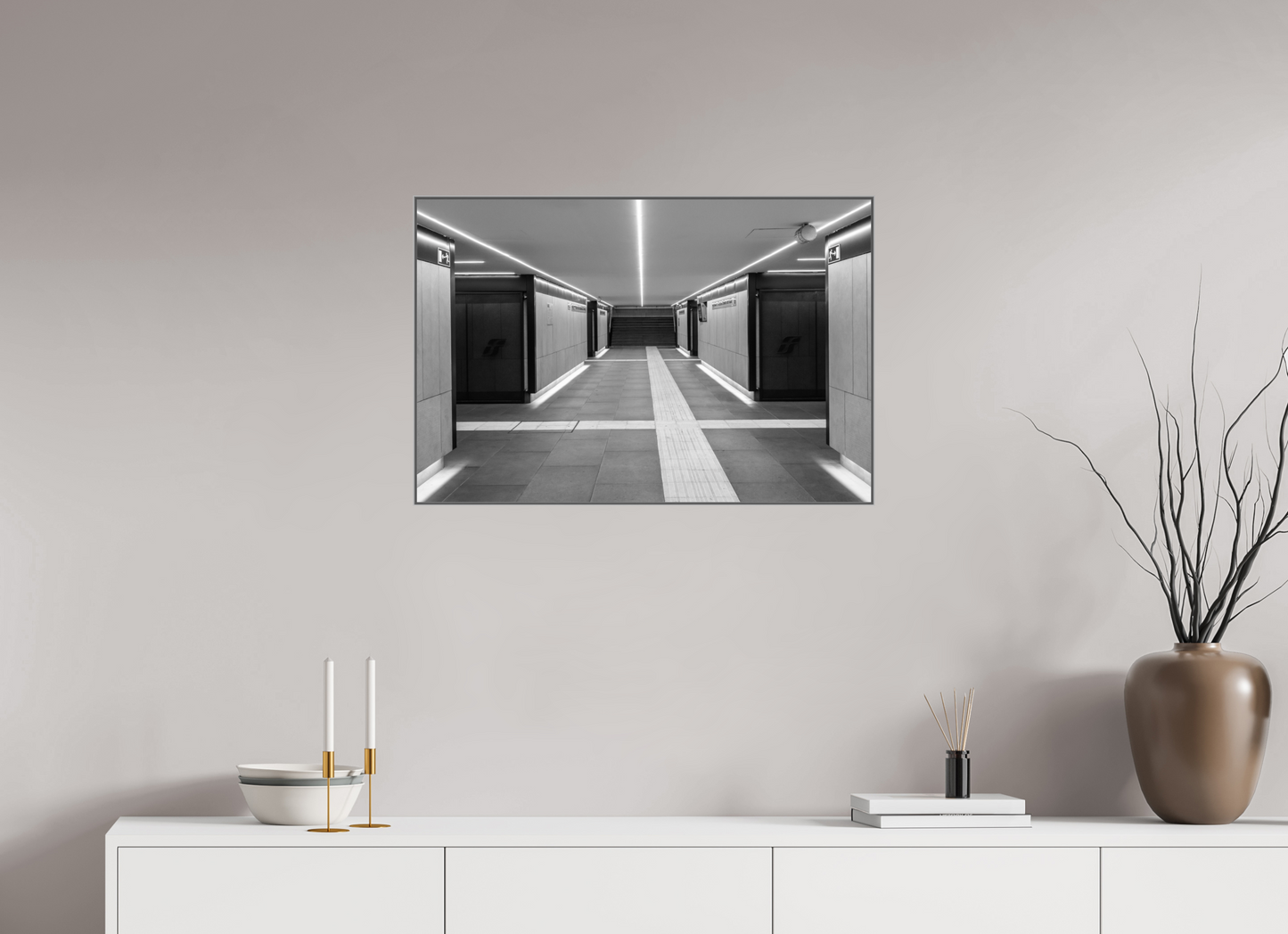 30 x 20″, Metal Print Acrylic Linear Station