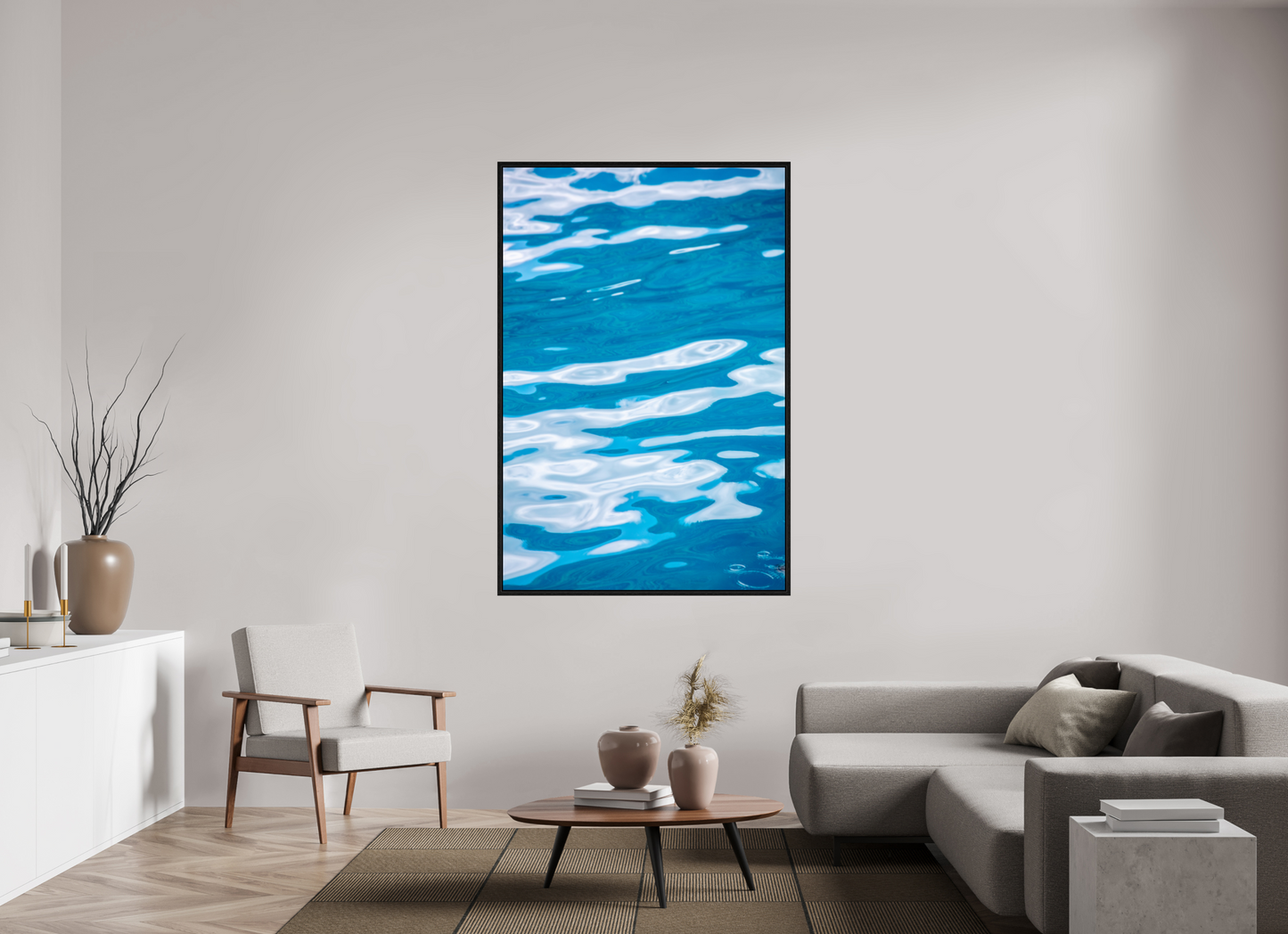 44 x 66″, Floater Frame Wavy Water