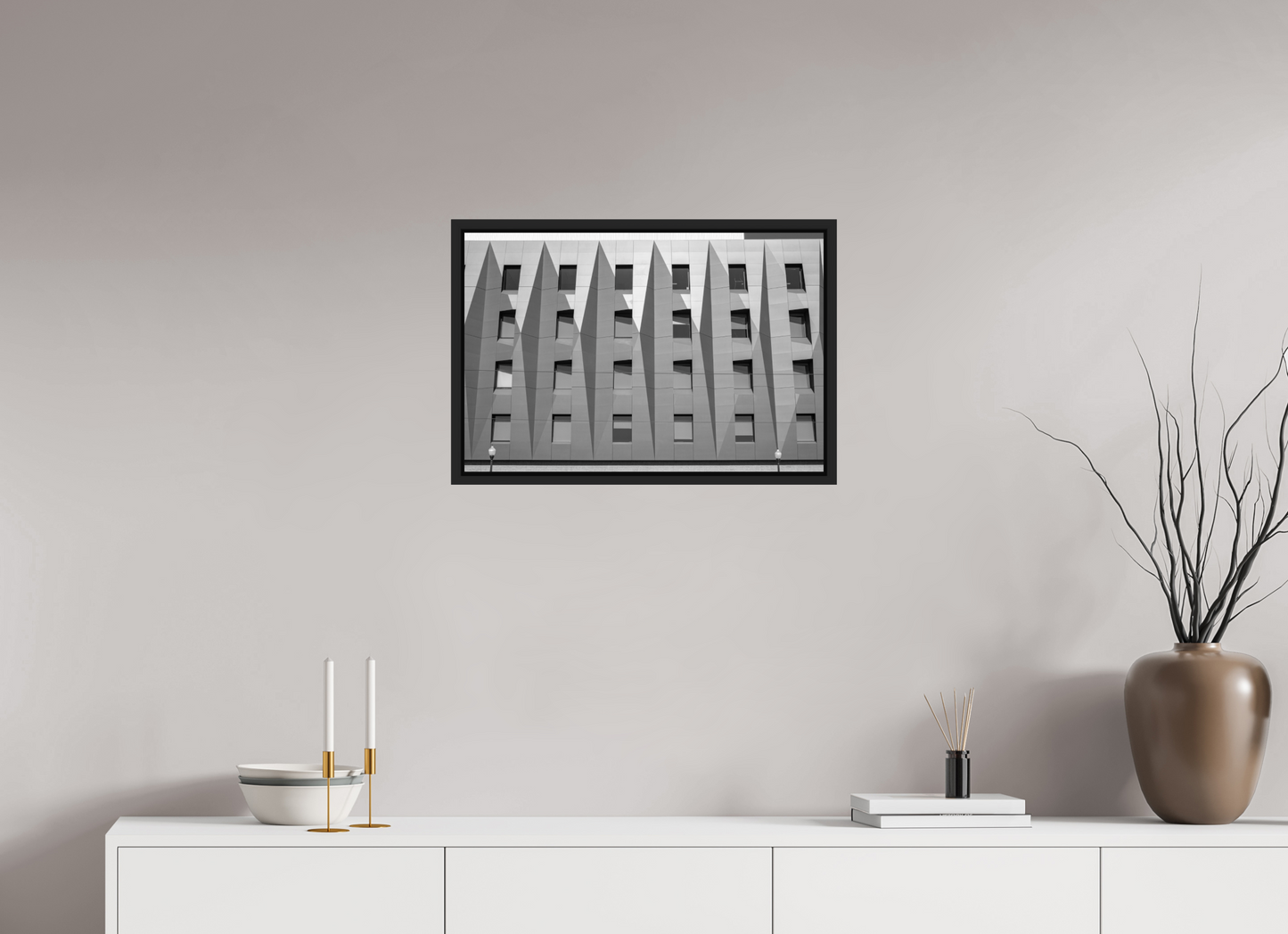24 x 16″, B&W Paper Windows & Color