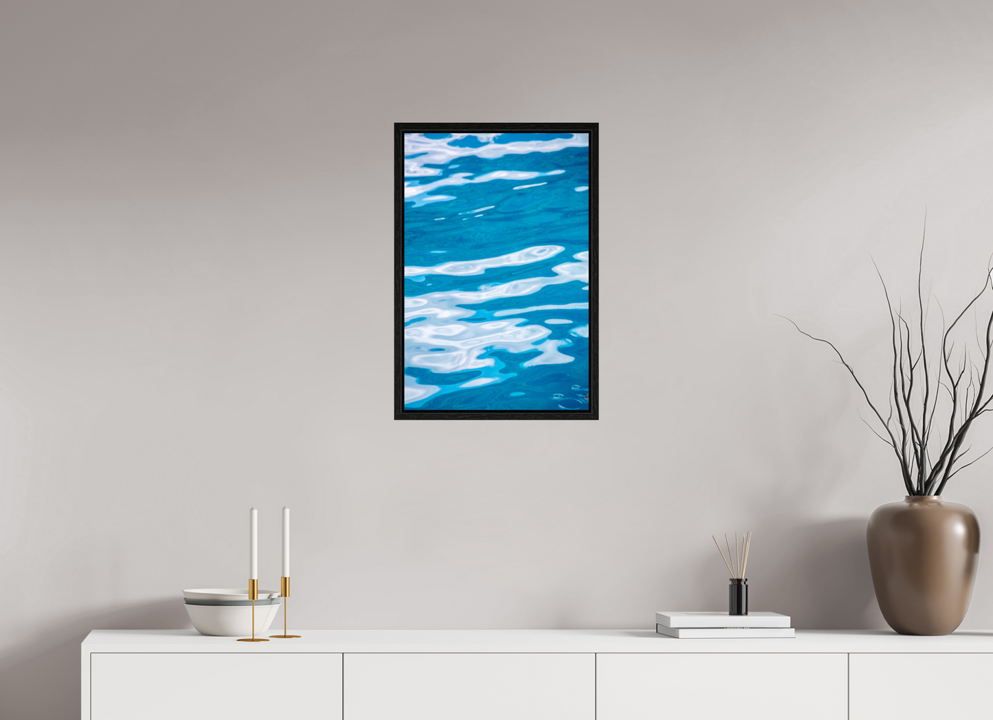 16 x 24″, Floater Frame Wavy Water