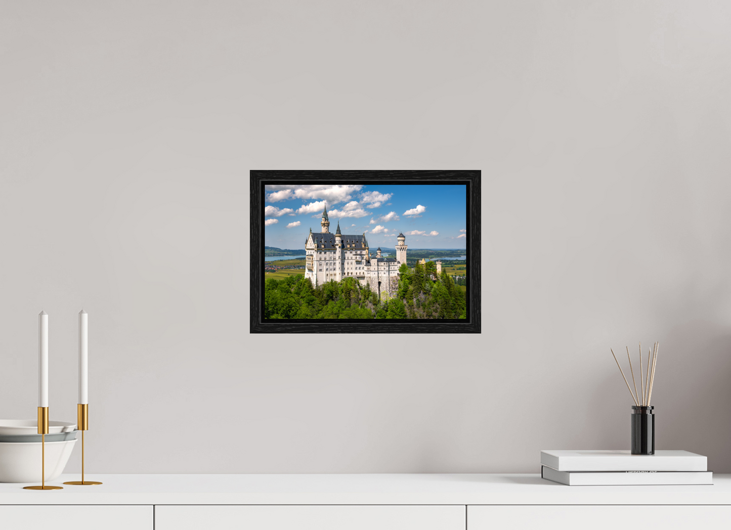12 x 8″, Floater Frame Neuschwanstein Castle