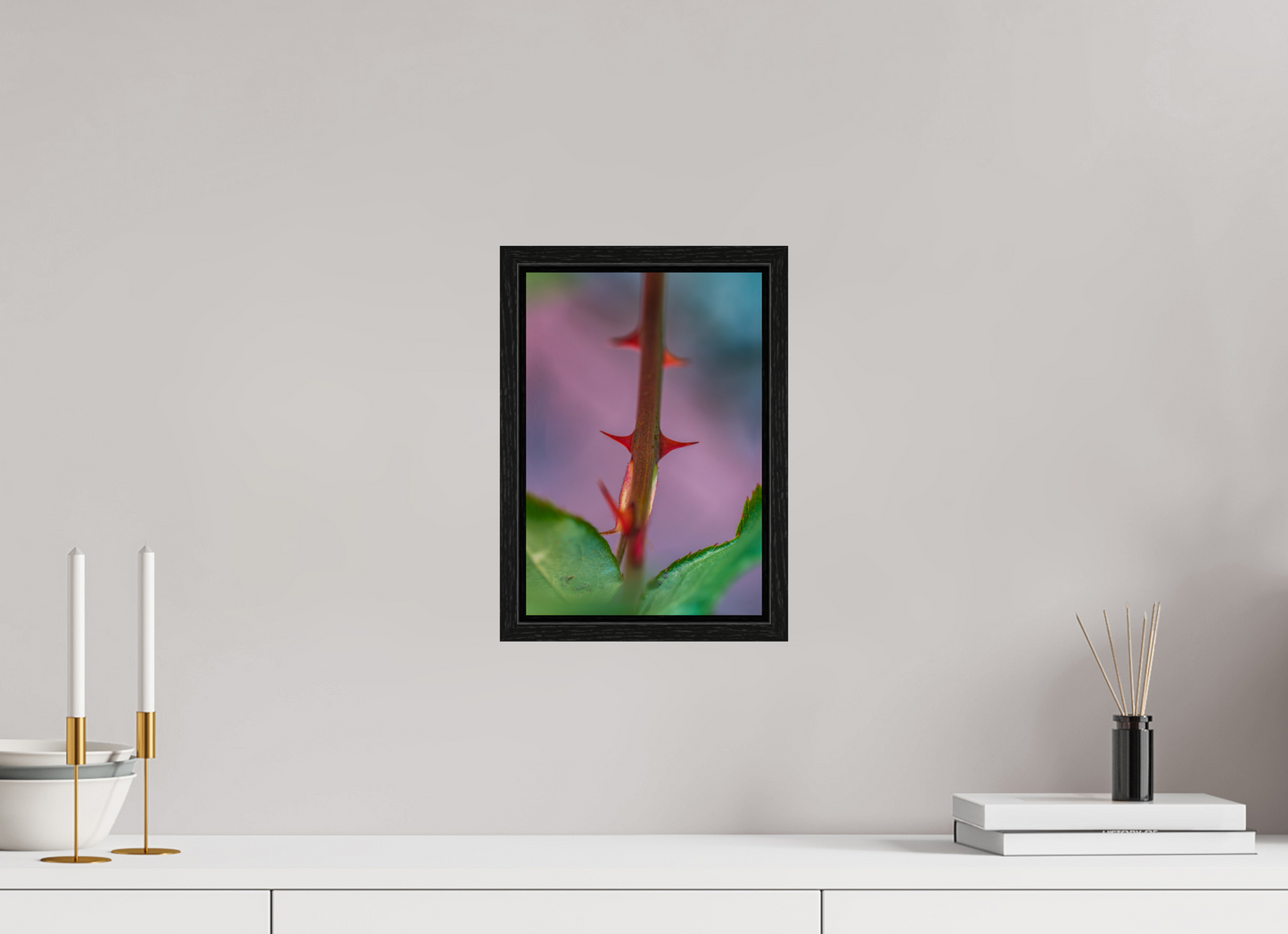 8 x 11.6″, Floater Frame Thorny One