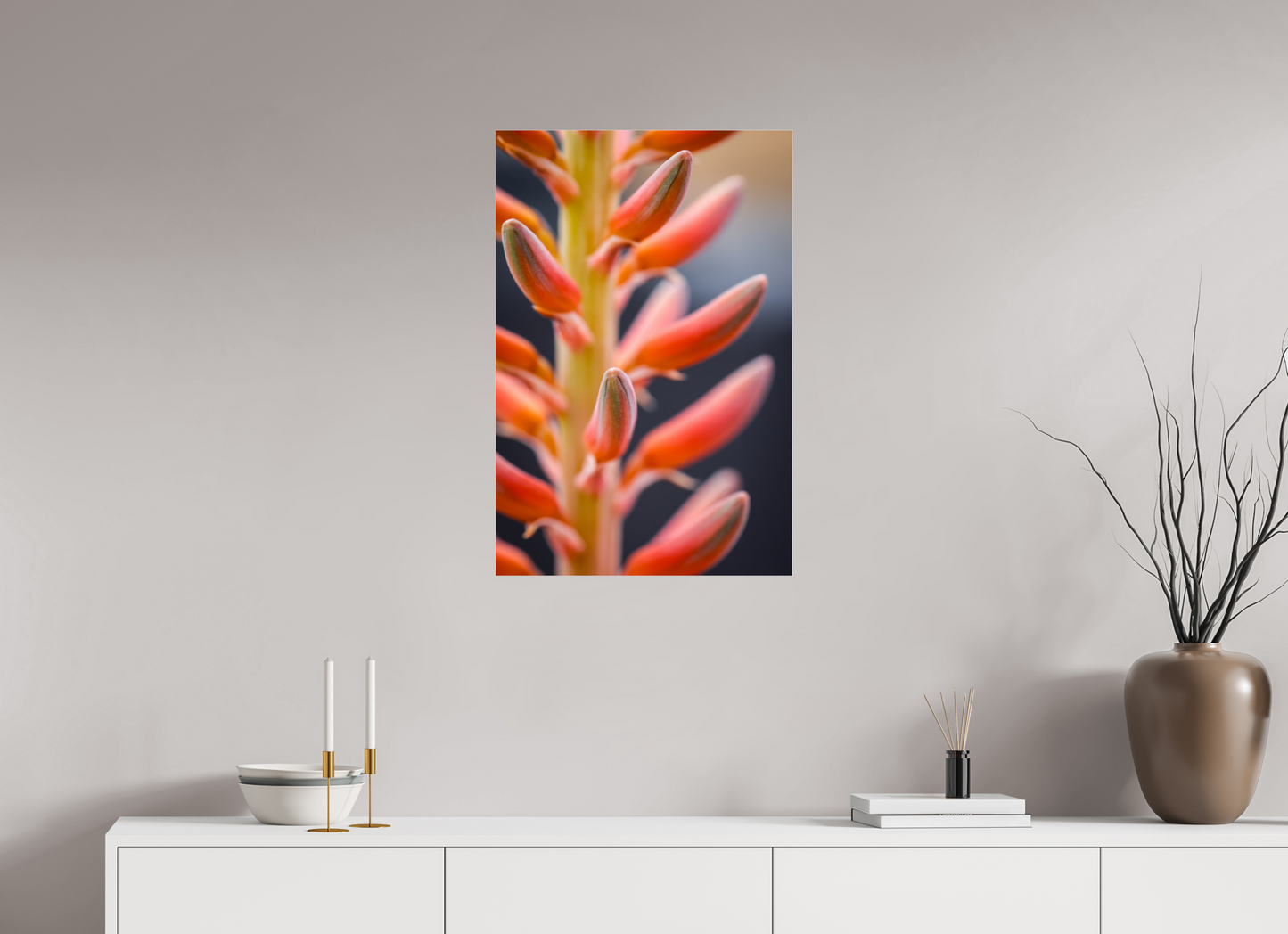 20 x 30″, Photo Print Under Acrylic Glass Red Buds
