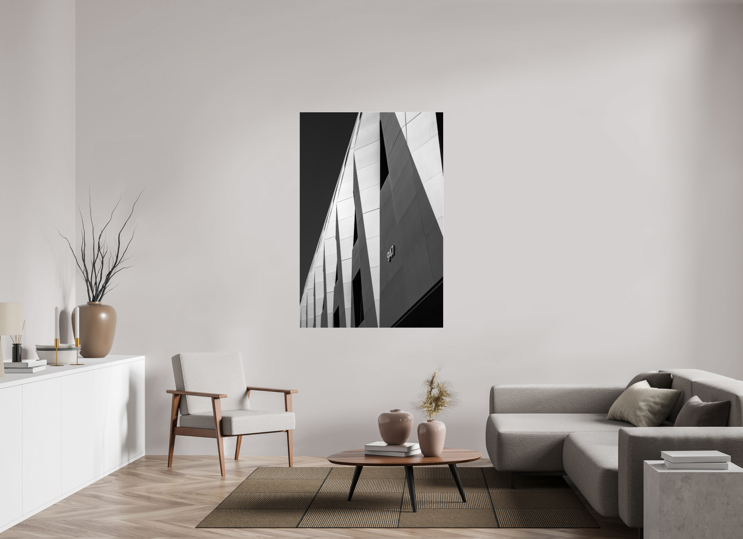 40 x 60″, Photo Print Under Acrylic Glass Triangles