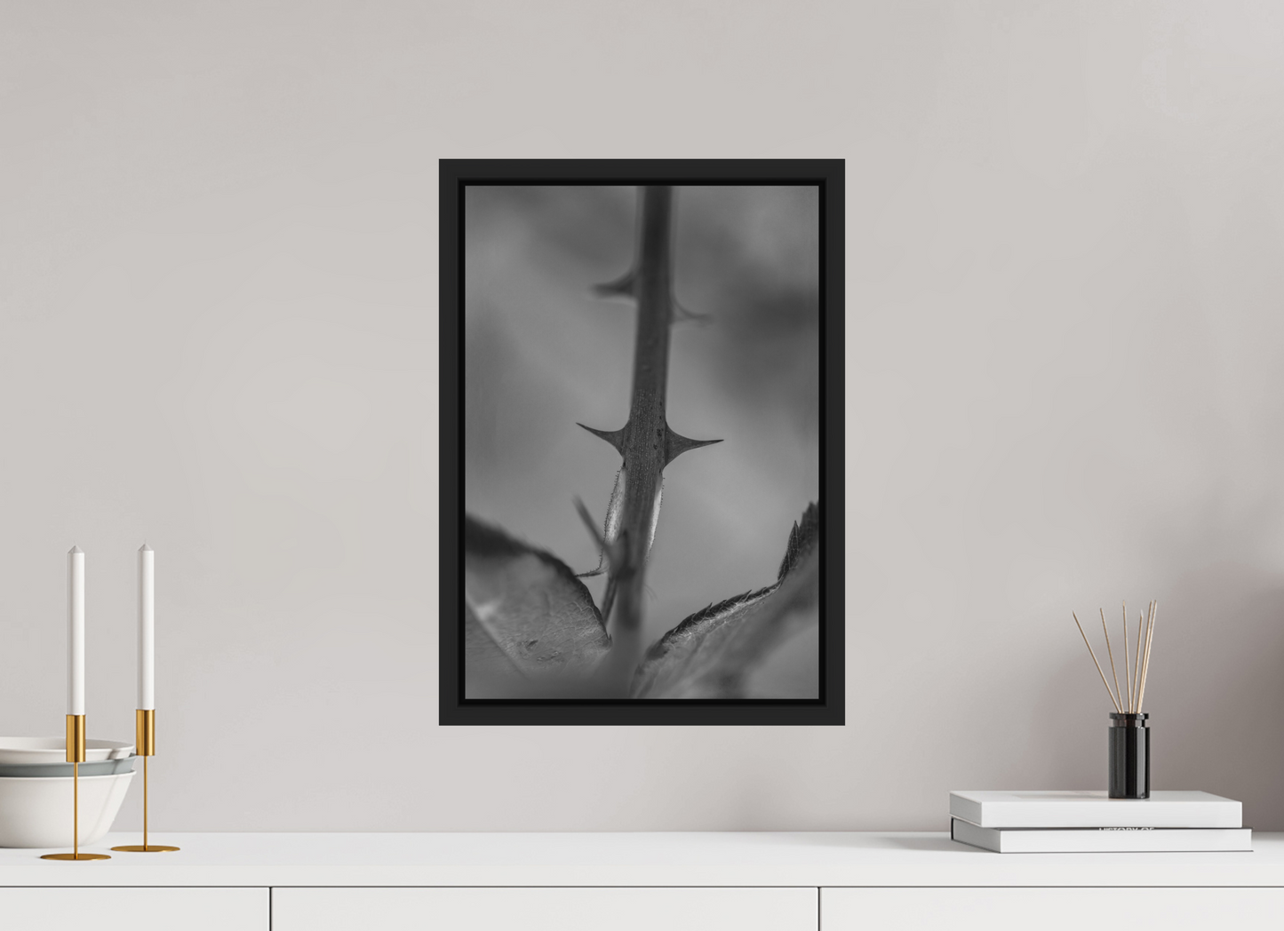 12 x 17.4″, B&W Paper Thorny One