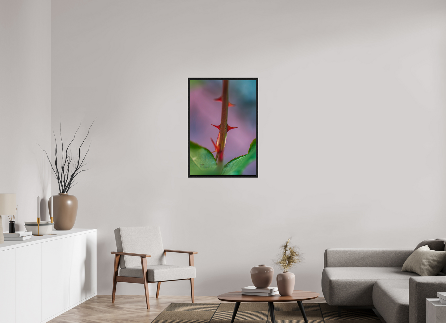 24 x 34.9″, Floater Frame Thorny One