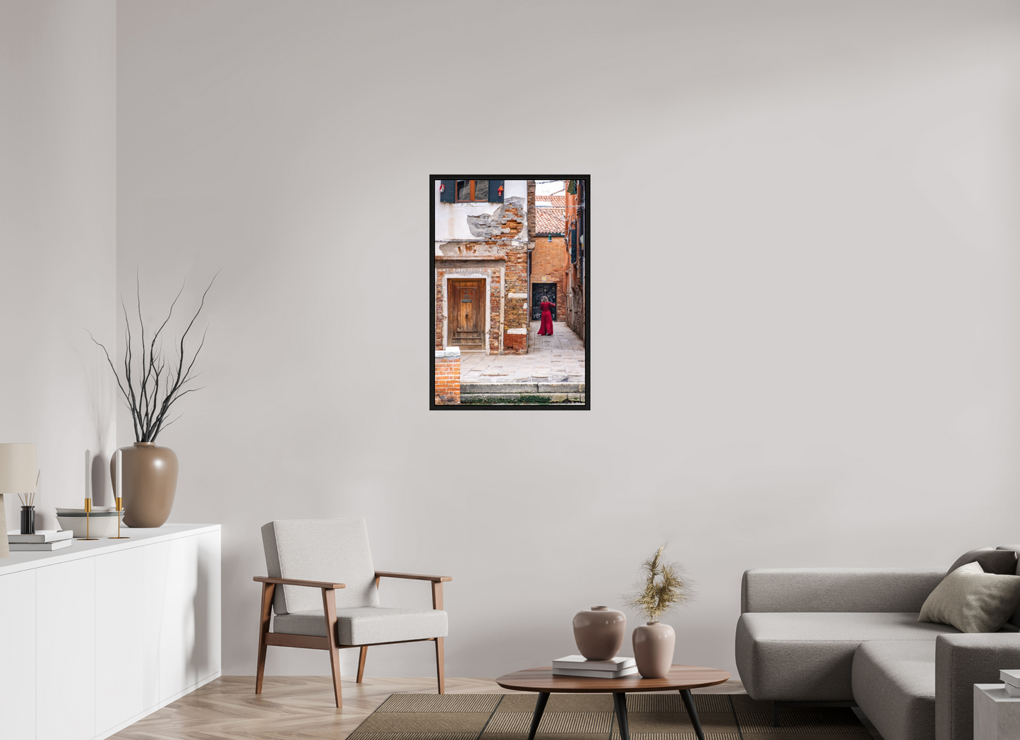 24 x 36″, Floater Frame Lady In Red