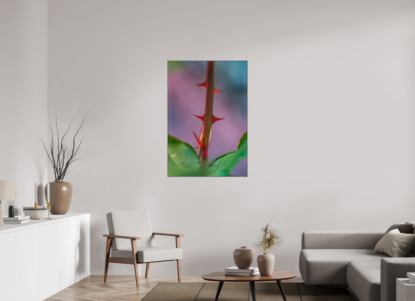 31 x 45.1″, Metal Print Acrylic Thorny One