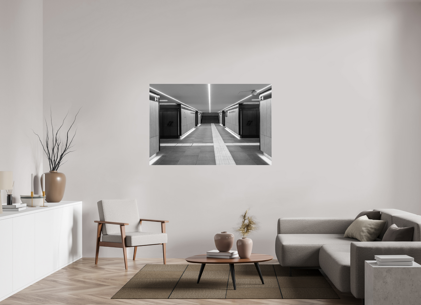 60 x 40″, Photo Print Under Acrylic Glass Linear Station