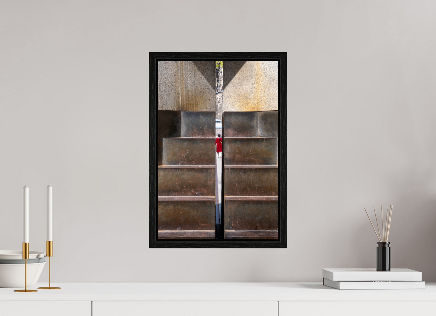12 x 17.8″, Floater Frame In Between
