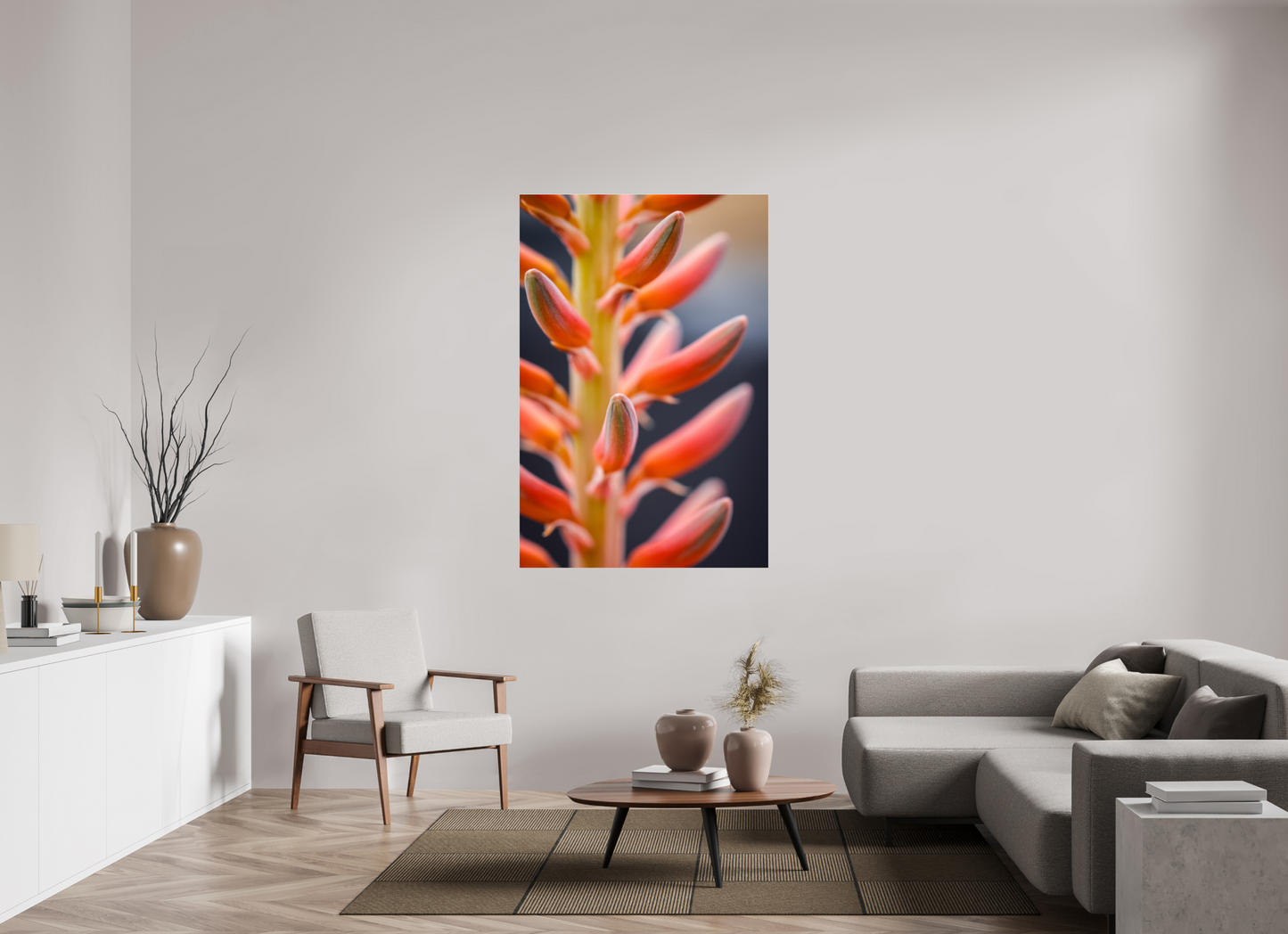40 x 60″, Photo Print Under Acrylic Glass Red Buds