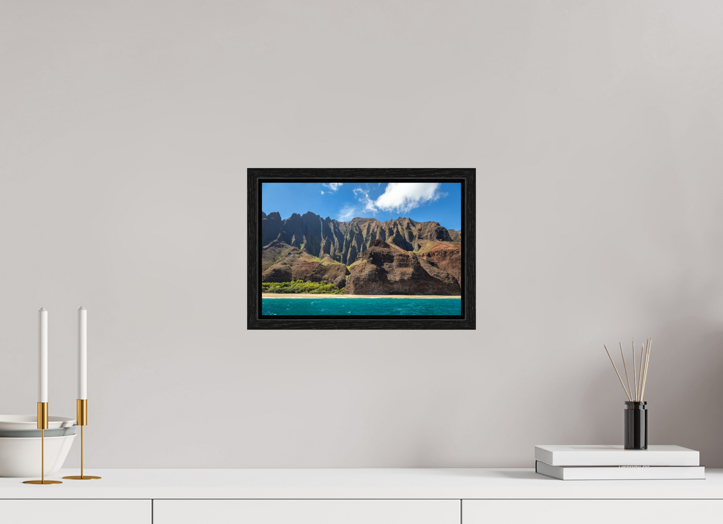 12 x 8″, Floater Frame Napali Coast