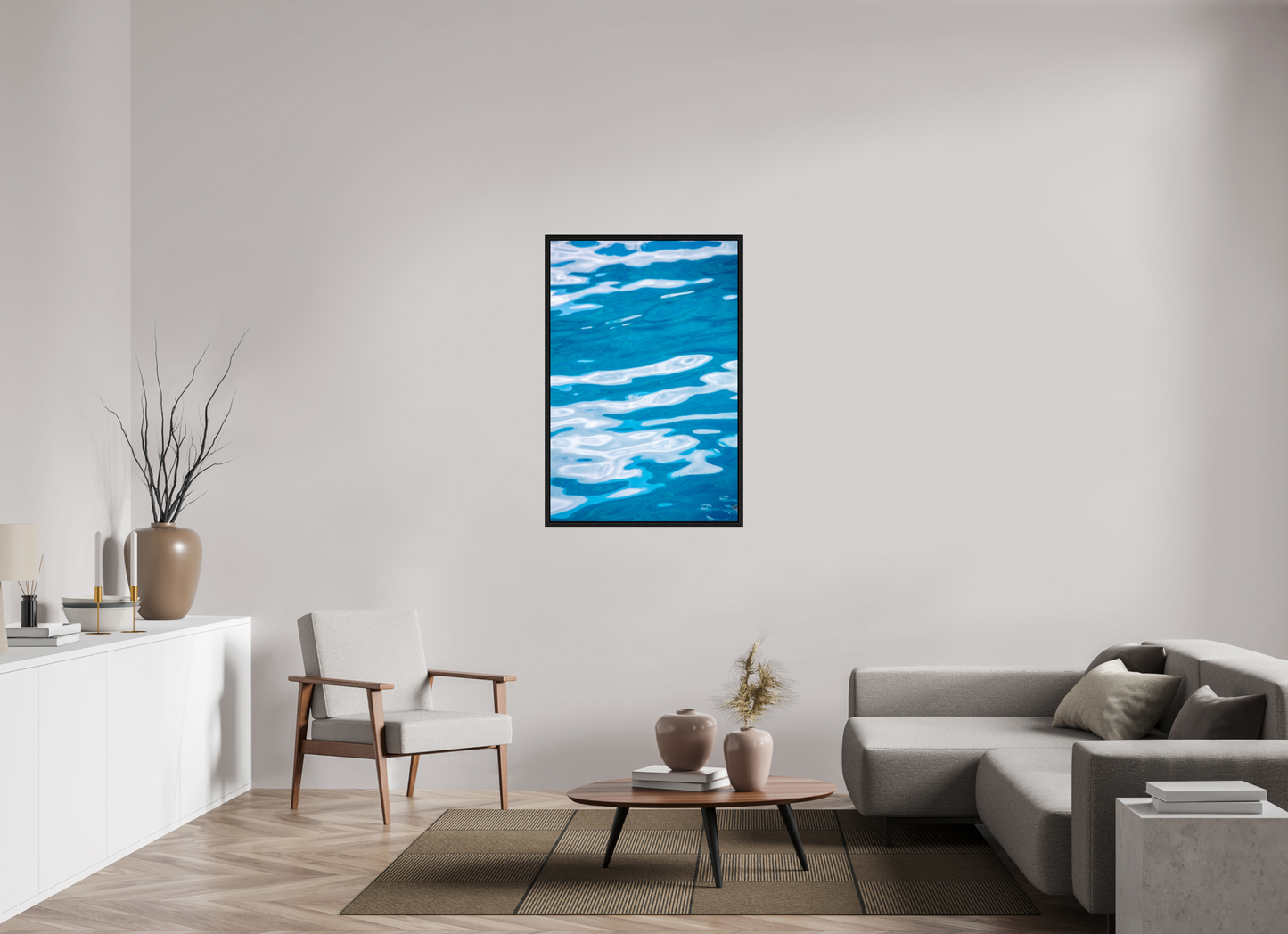 30 x 45″, Floater Frame Wavy Water
