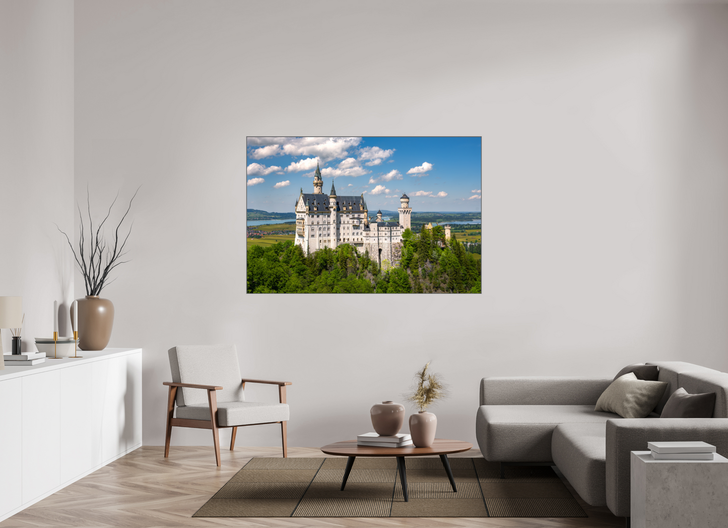 66 x 44″, Metal Print Acrylic Neuschwanstein Castle