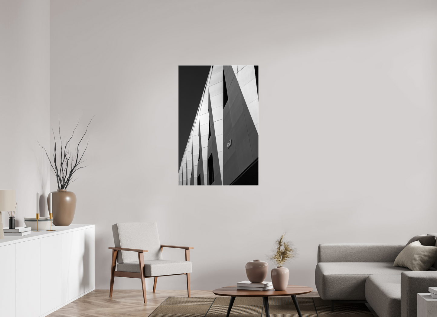 30 x 45″, Photo Print Under Acrylic Glass Triangles