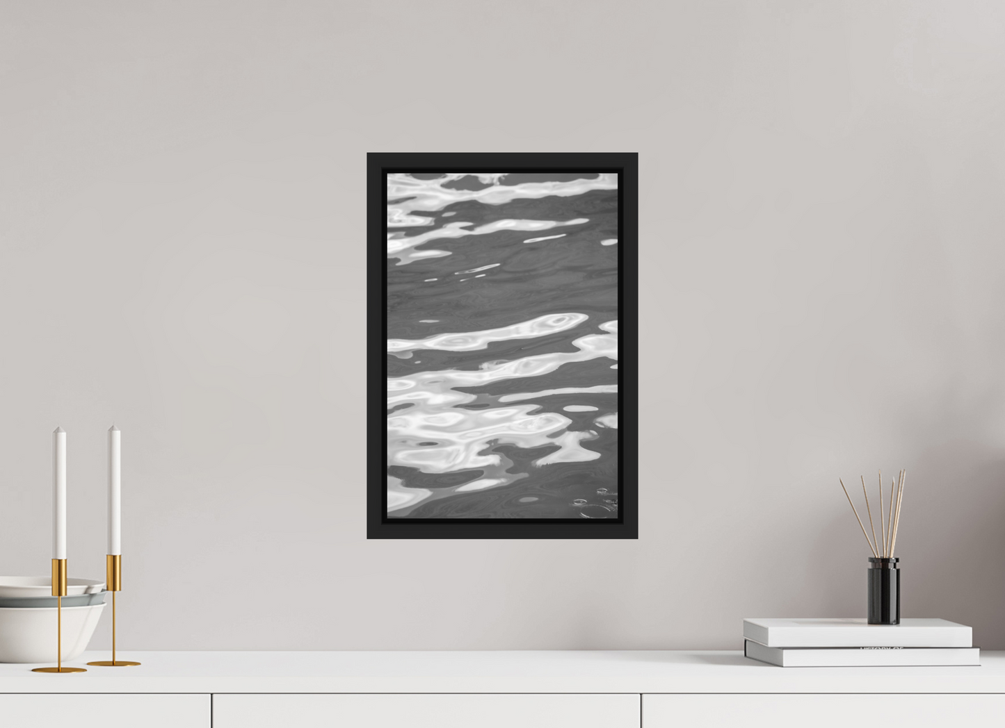 10 x 15″, B&W Paper Wavy Water