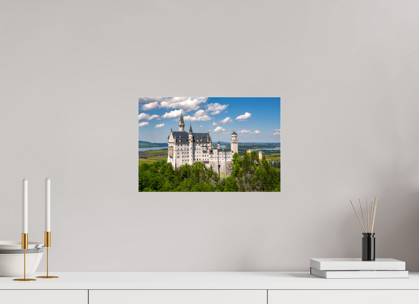 15 x 10″, Photo Print Under Acrylic Glass Neuschwanstein Castle